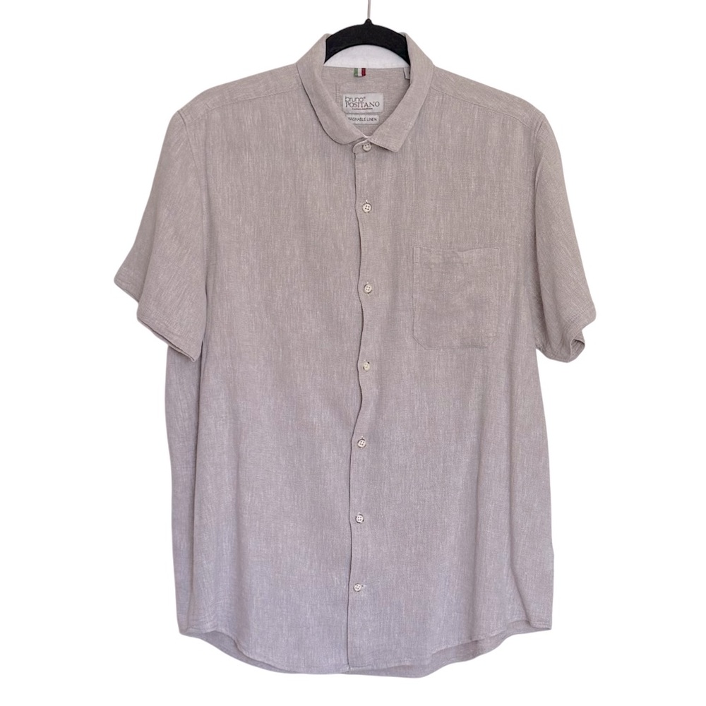 Bruno Positano Washable Linen Casual Shirt Size Large